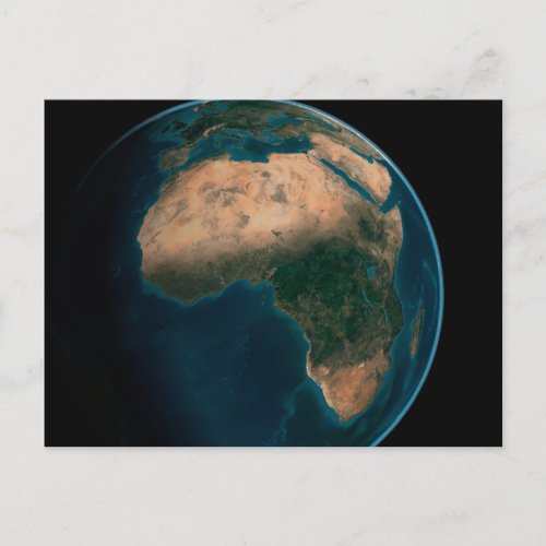 Full Earth From Space Above The African Continent Postcard