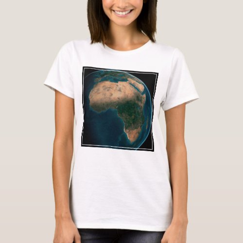 Full Earth From Space Above The African Continent T_Shirt