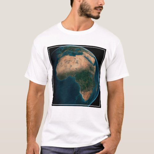 Full Earth From Space Above The African Continent T_Shirt