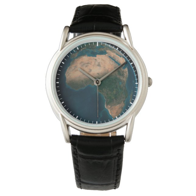 Full Earth From Space Above The African Continent. Watch (Front)