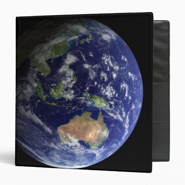 Full Earth from space showing Australia 3 Ring Binder (Front/Inside)