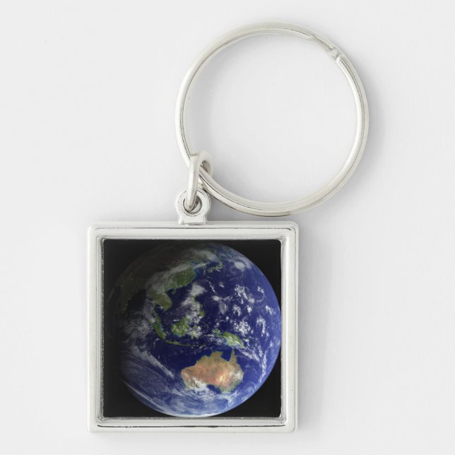 Full Earth from space showing Australia Keychain (Front)