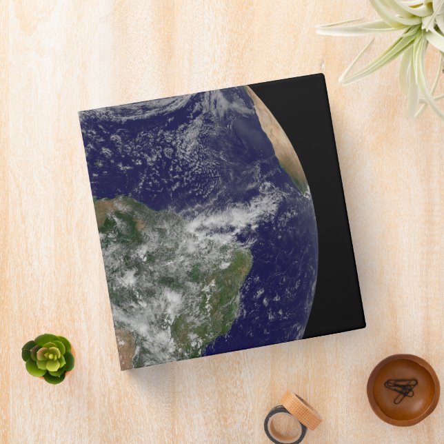 Full Earth Showing A Powerful Winter Storm. 3 Ring Binder (In Situ)
