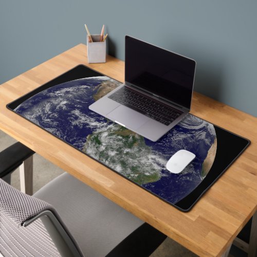 Full Earth Showing A Powerful Winter Storm Desk Mat