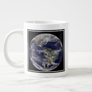 Full Earth Showing A Powerful Winter Storm. Giant Coffee Mug