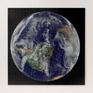 Full Earth Showing A Powerful Winter Storm. Jigsaw Puzzle