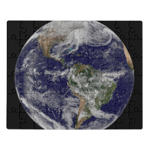 Full Earth Showing A Powerful Winter Storm. Jigsaw Puzzle