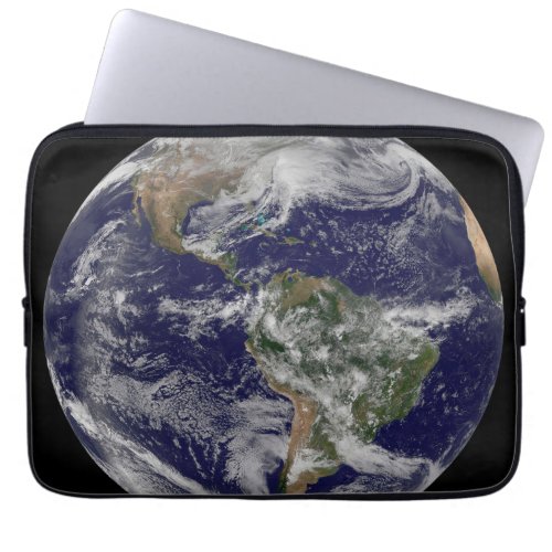 Full Earth Showing A Powerful Winter Storm Laptop Sleeve