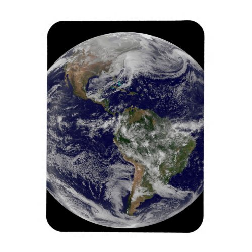 Full Earth Showing A Powerful Winter Storm Magnet