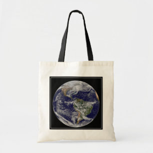 Full Earth Showing A Powerful Winter Storm. Tote Bag