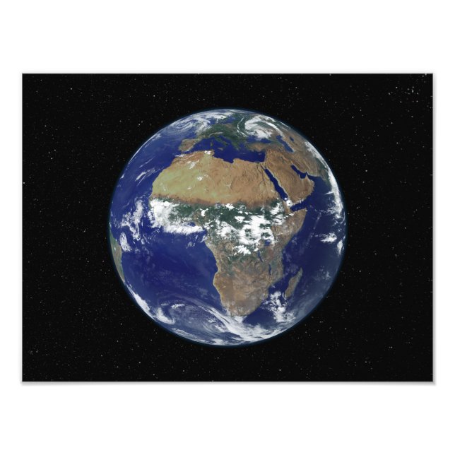 Full Earth Showing Africa and Europe Photo Print (Front)