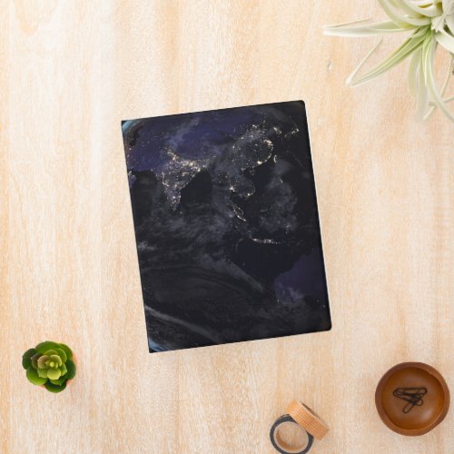 Full Earth Showing City Lights Of Asia At Night Mini Binder