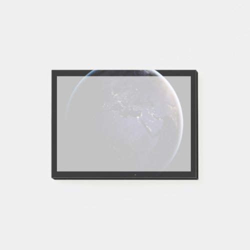 Full Earth Showing City Lights Of Europe At Night Post_it Notes