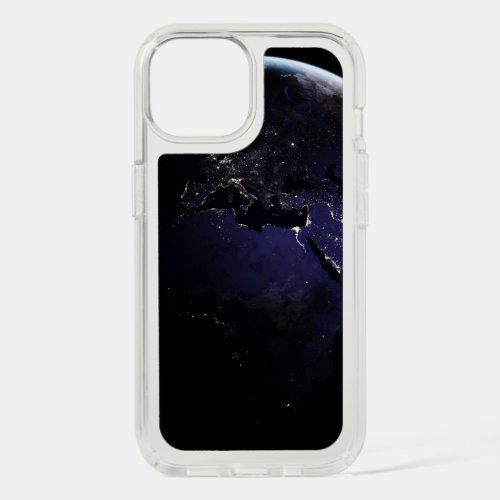 Full Earth Showing City Lights Of Europe At Night iPhone 15 Case