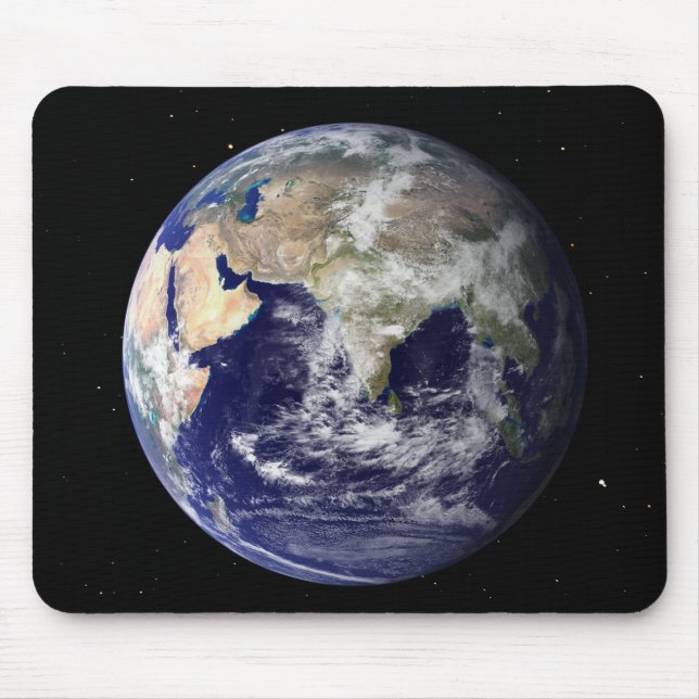 Full Earth showing Europe and Asia 2 Mouse Pad (Front)