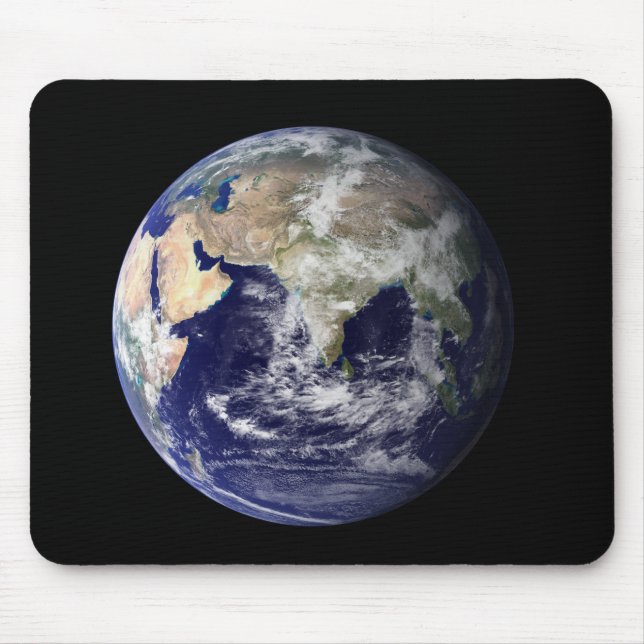 Full Earth showing Europe and Asia Mouse Pad (Front)