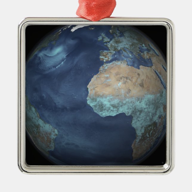 Full Earth showing evaporation Metal Ornament (Front)