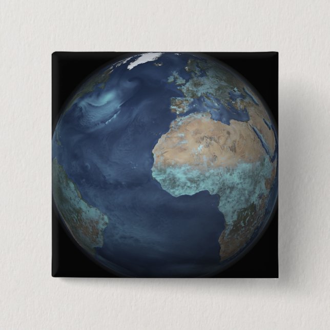 Full Earth showing evaporation Pinback Button (Front)