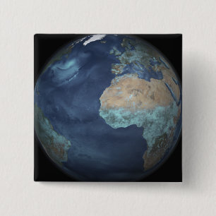 Full Earth showing evaporation Pinback Button