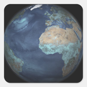 Full Earth showing evaporation Square Sticker