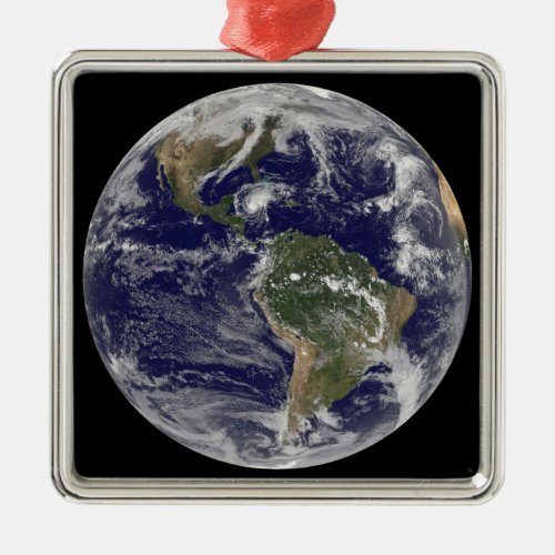 Full Earth showing Hurricane Paloma Metal Ornament