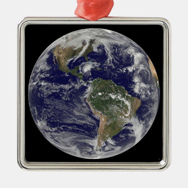 Full Earth showing Hurricane Paloma Metal Ornament (Front)
