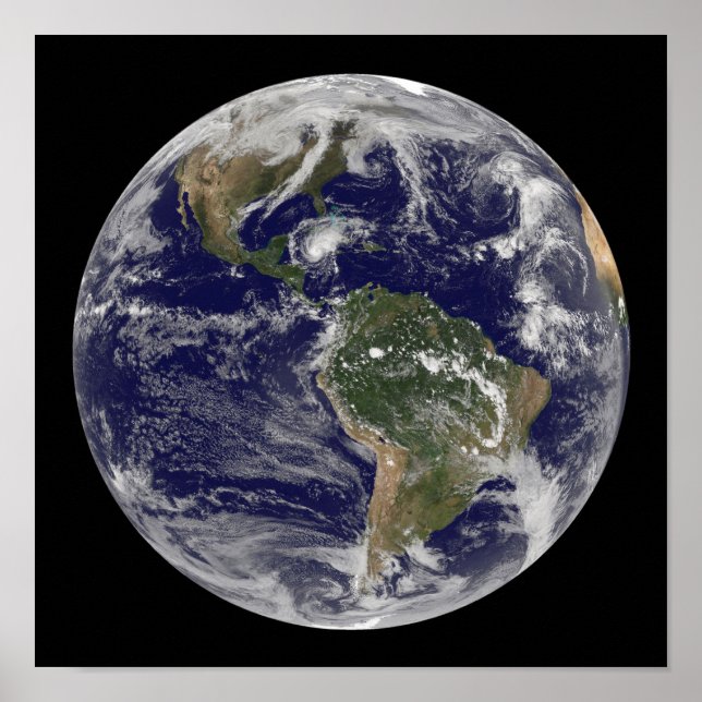 Full Earth showing Hurricane Paloma Poster (Front)