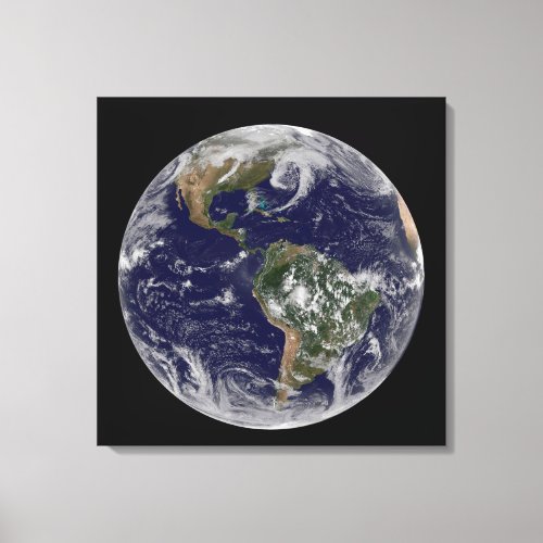 Full Earth Showing Low Pressure Systems Canvas Print