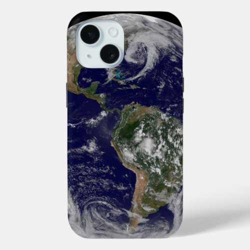 Full Earth Showing Low Pressure Systems iPhone 15 Case