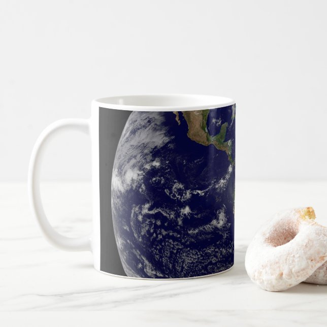 Full Earth Showing Low Pressure Systems. Coffee Mug (With Donut)