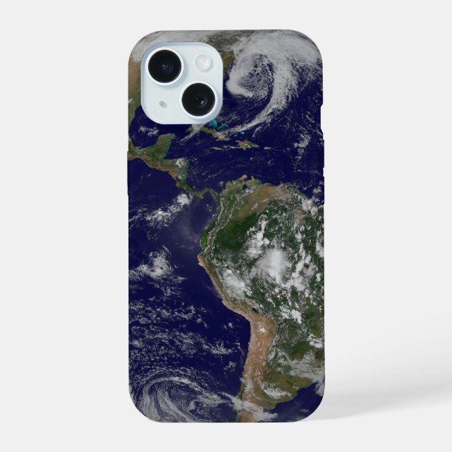 Full Earth Showing Low Pressure Systems. Iphone Case (Back)