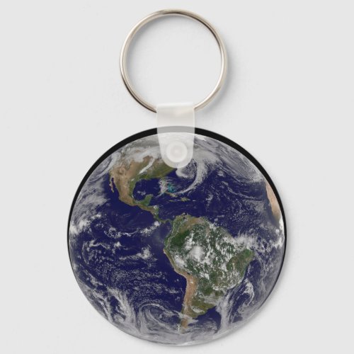Full Earth Showing Low Pressure Systems Keychain