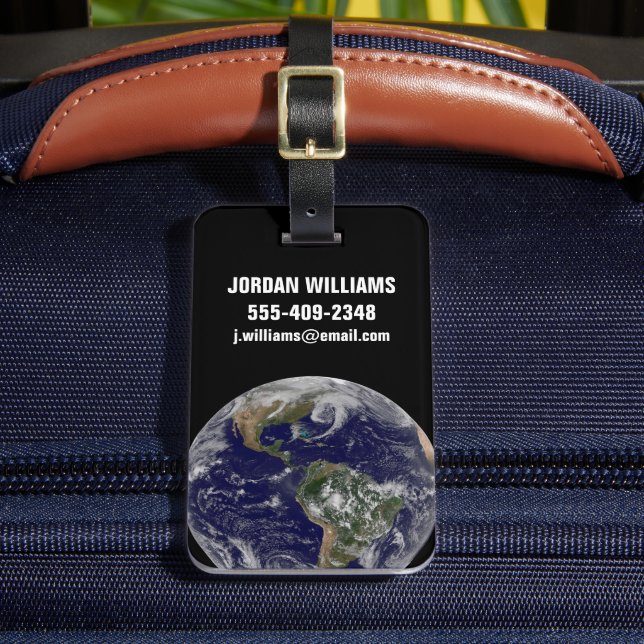 Full Earth Showing Low Pressure Systems. Luggage Tag (Front Insitu 2)