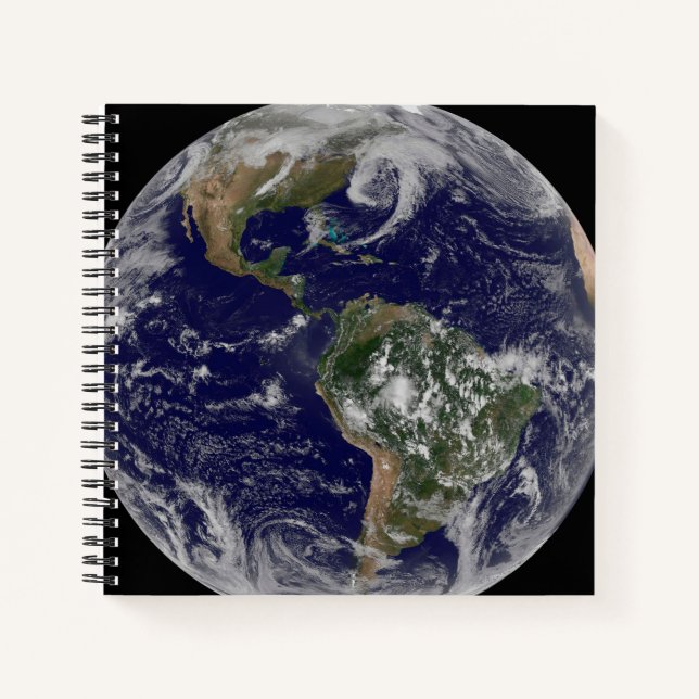 Full Earth Showing Low Pressure Systems. Notebook (Front)