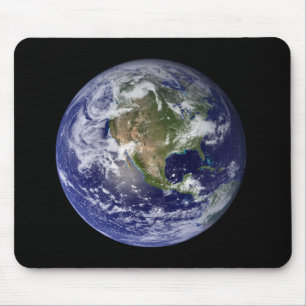 Full Earth showing North America 3 Mouse Pad