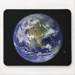 Full Earth showing North America 4 Mouse Pad