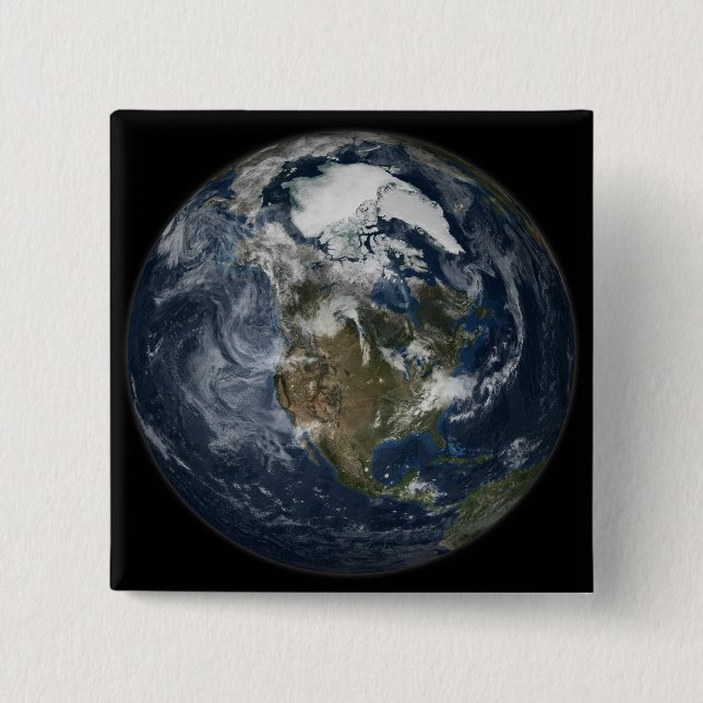 Full Earth showing North America 5 Button (Front)