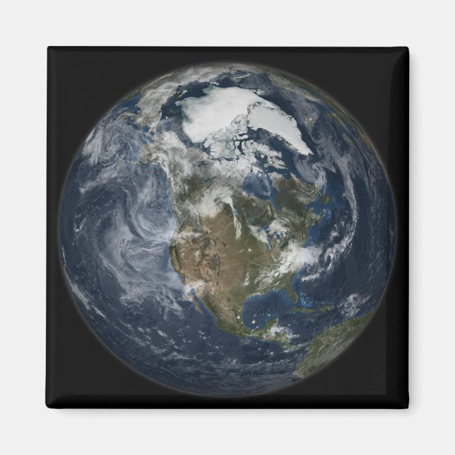 Full Earth showing North America 5 Magnet (Front)