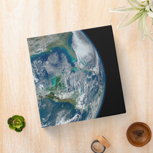 Full Earth Showing North America And Mexico 3 Ring Binder