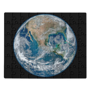 Full Earth Showing North America And Mexico. Jigsaw Puzzle
