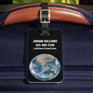 Full Earth Showing North America And Mexico. Luggage Tag