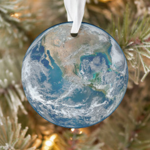 Full Earth Showing North America And Mexico. Ornament