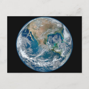 Full Earth Showing North America And Mexico. Postcard