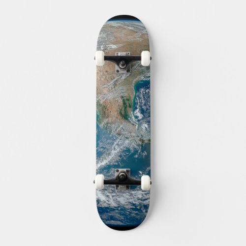 Full Earth Showing North America And Mexico Skateboard