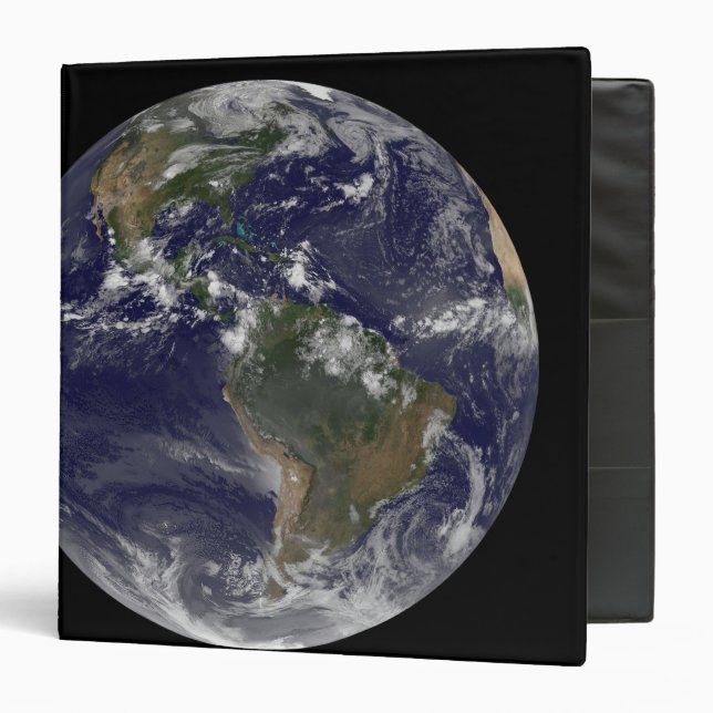Full Earth showing North America and South Amer 2 3 Ring Binder (Front/Inside)