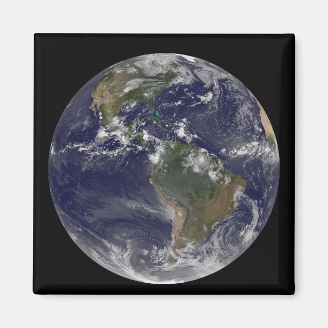 Full Earth showing North America and South Amer 2 Magnet (Front)