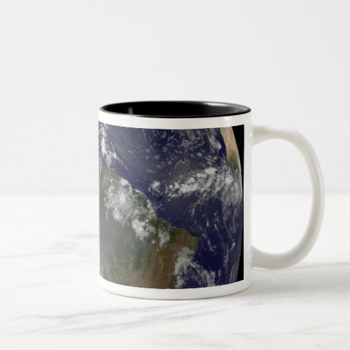 Full Earth showing North America and South Amer 2 Two_Tone Coffee Mug