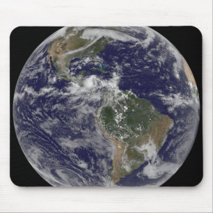 Full Earth showing North America and South Amer 3 Mouse Pad