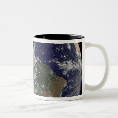 Full Earth showing North America and South Amer 3 Two_Tone Coffee Mug