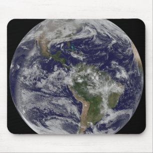 Full Earth showing North America and South Amer 4 Mouse Pad